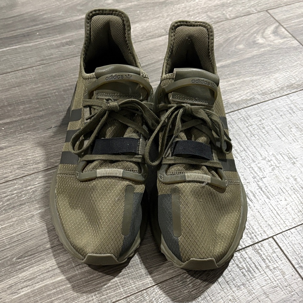 Adidas Khaki Green Athletic Shoes